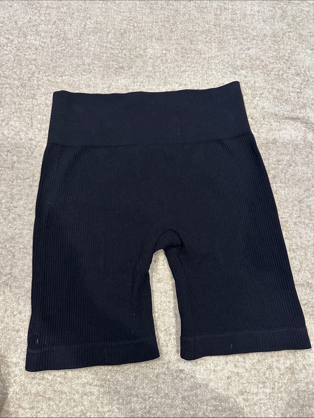 Pull&Bear Black Ribbed Shapewear Shorts